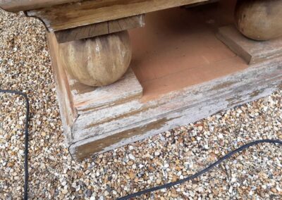 Restoration of teak bench