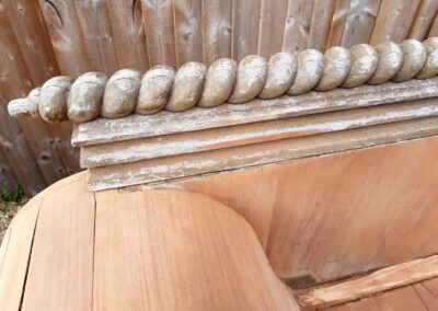 Restoration of teak bench